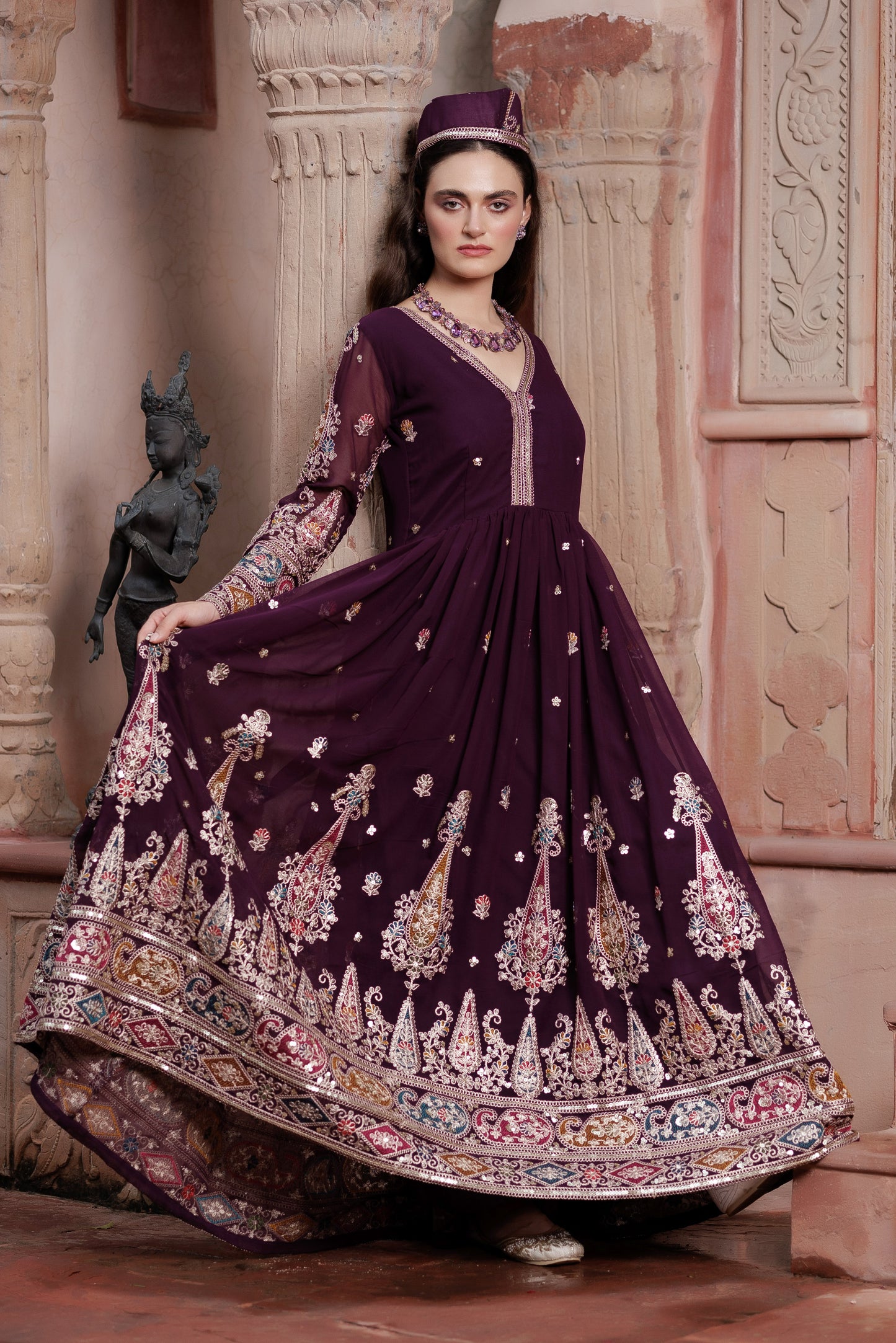 Gulzaar Festive Embroidered Maxi Dress