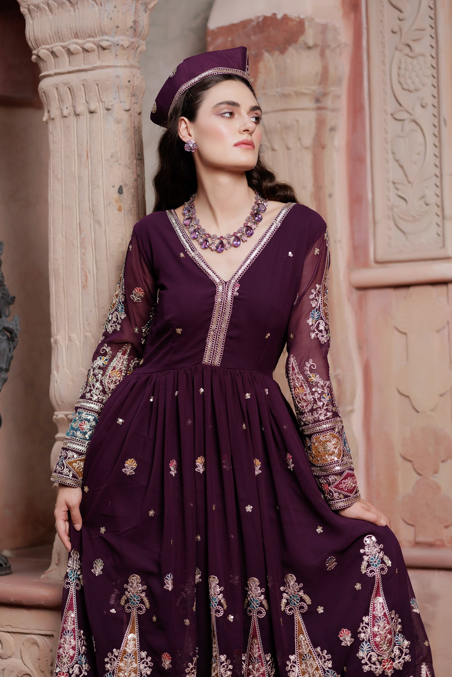 Gulzaar Festive Embroidered Maxi Dress