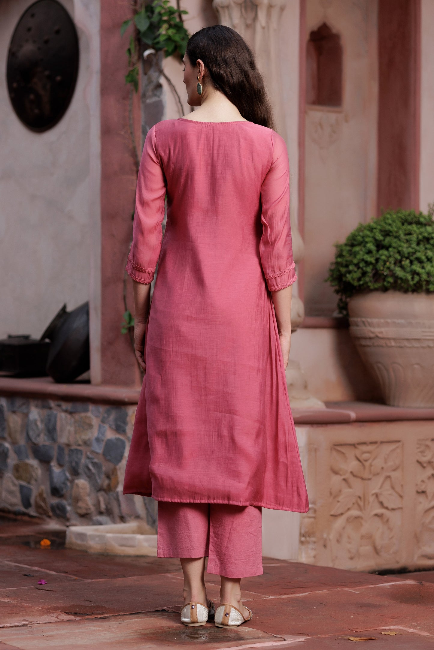 Naira Blush Pink Festive Suit Set