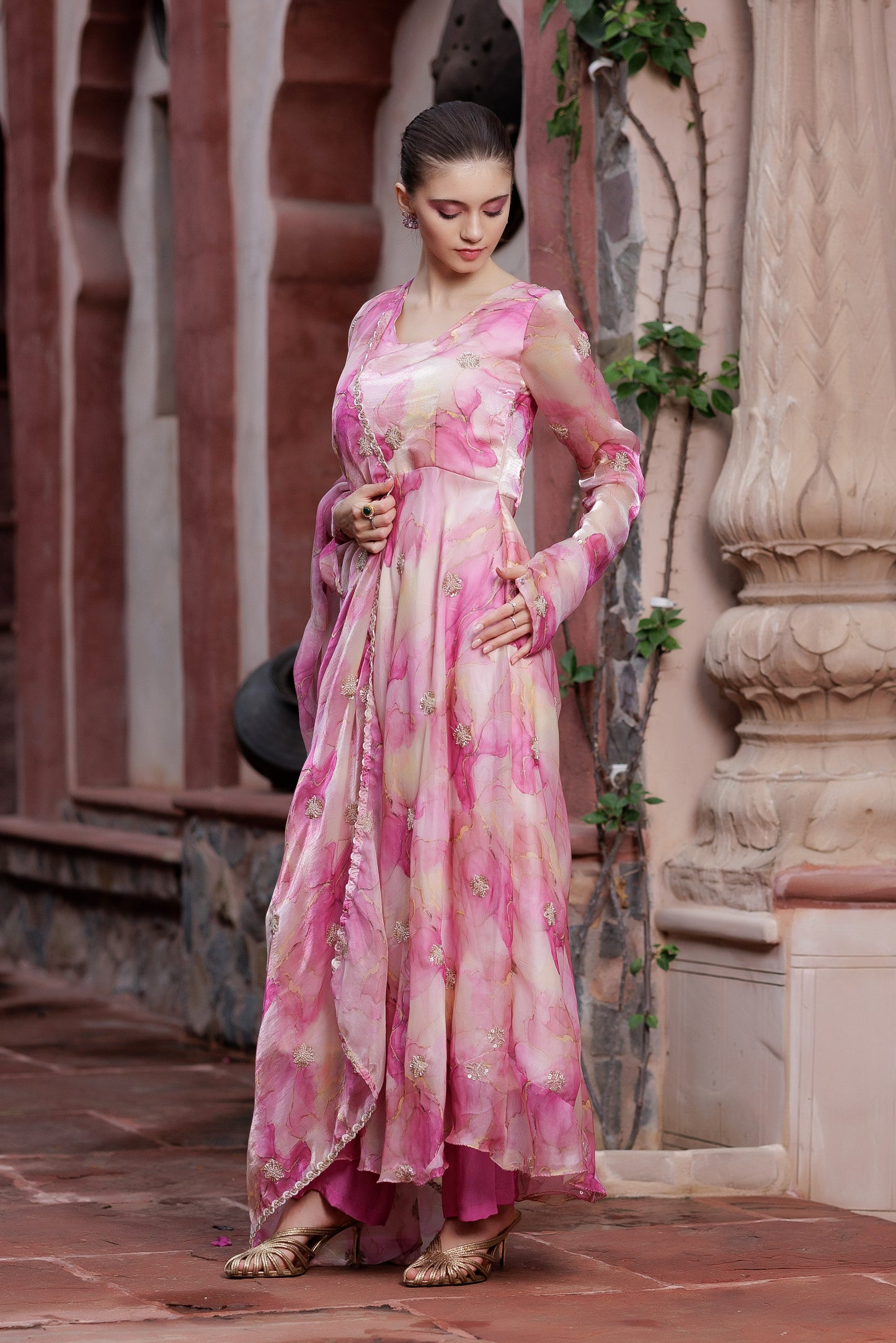 Rosé Aura Anarkali