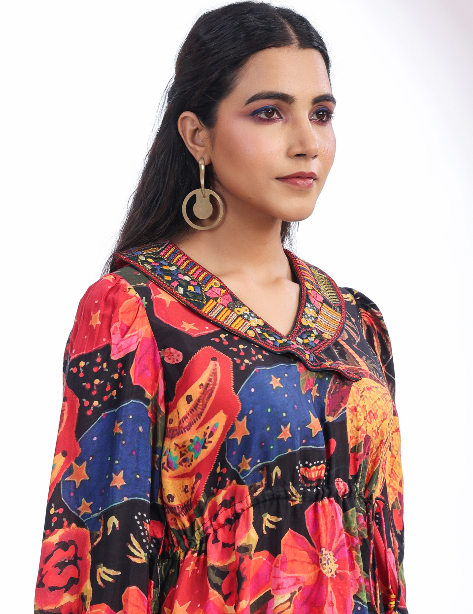 Multy-Colored Pure Muslin Kurti Set