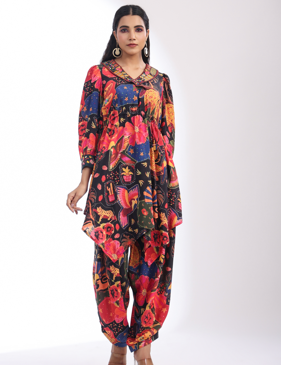 Multy-Colored Pure Muslin Kurti Set