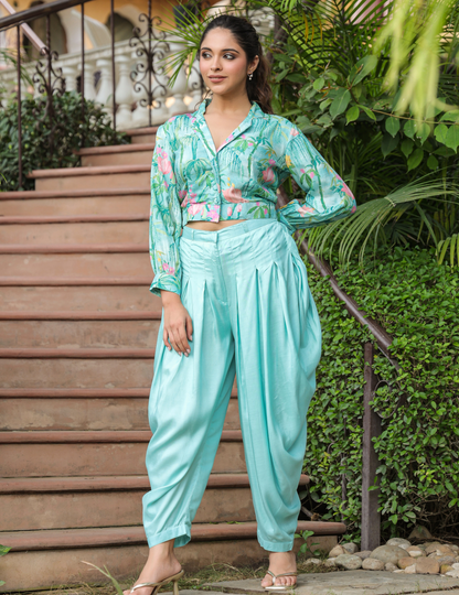 Rama Pure Muslin Floral Printed Co-Ord Set