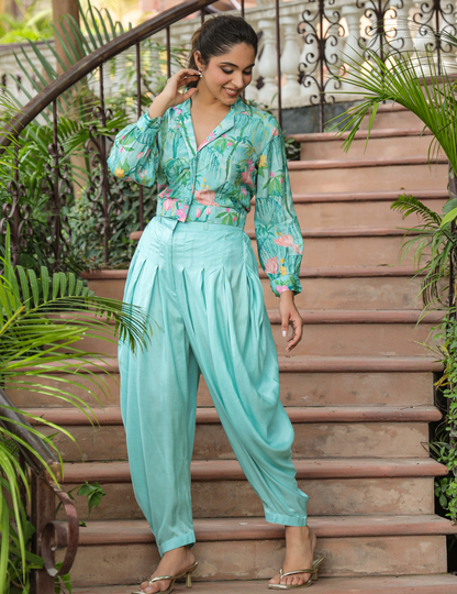 Rama Pure Muslin Floral Printed Co-Ord Set