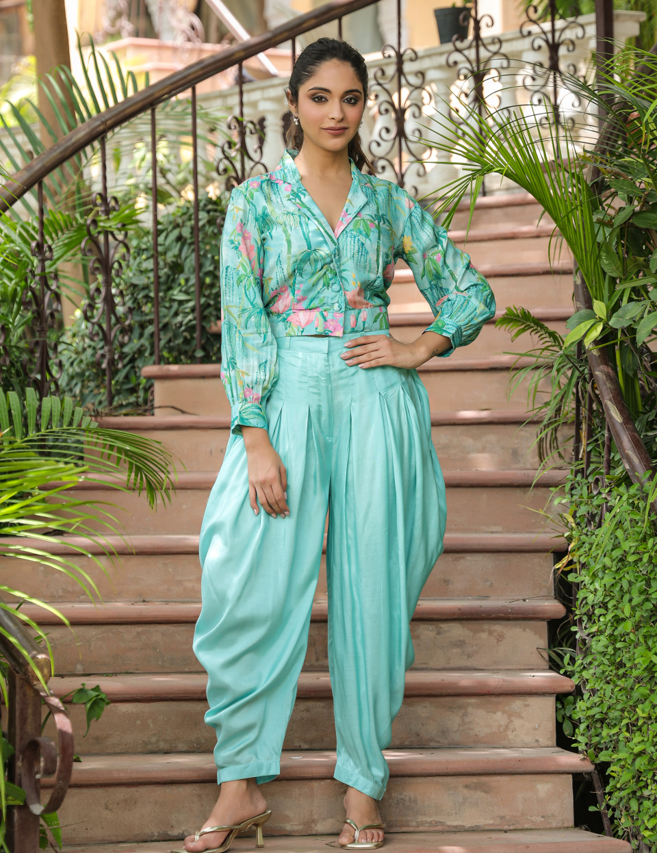 Rama Pure Muslin Floral Printed Co-Ord Set