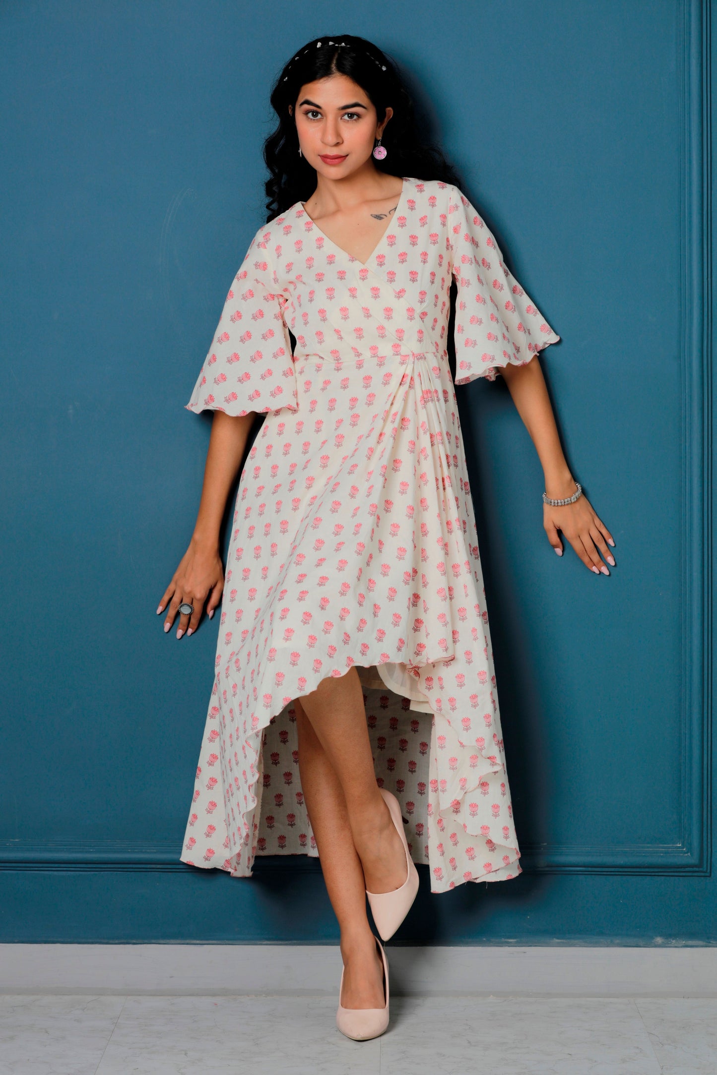 Ara Floral Print Cotton Dress