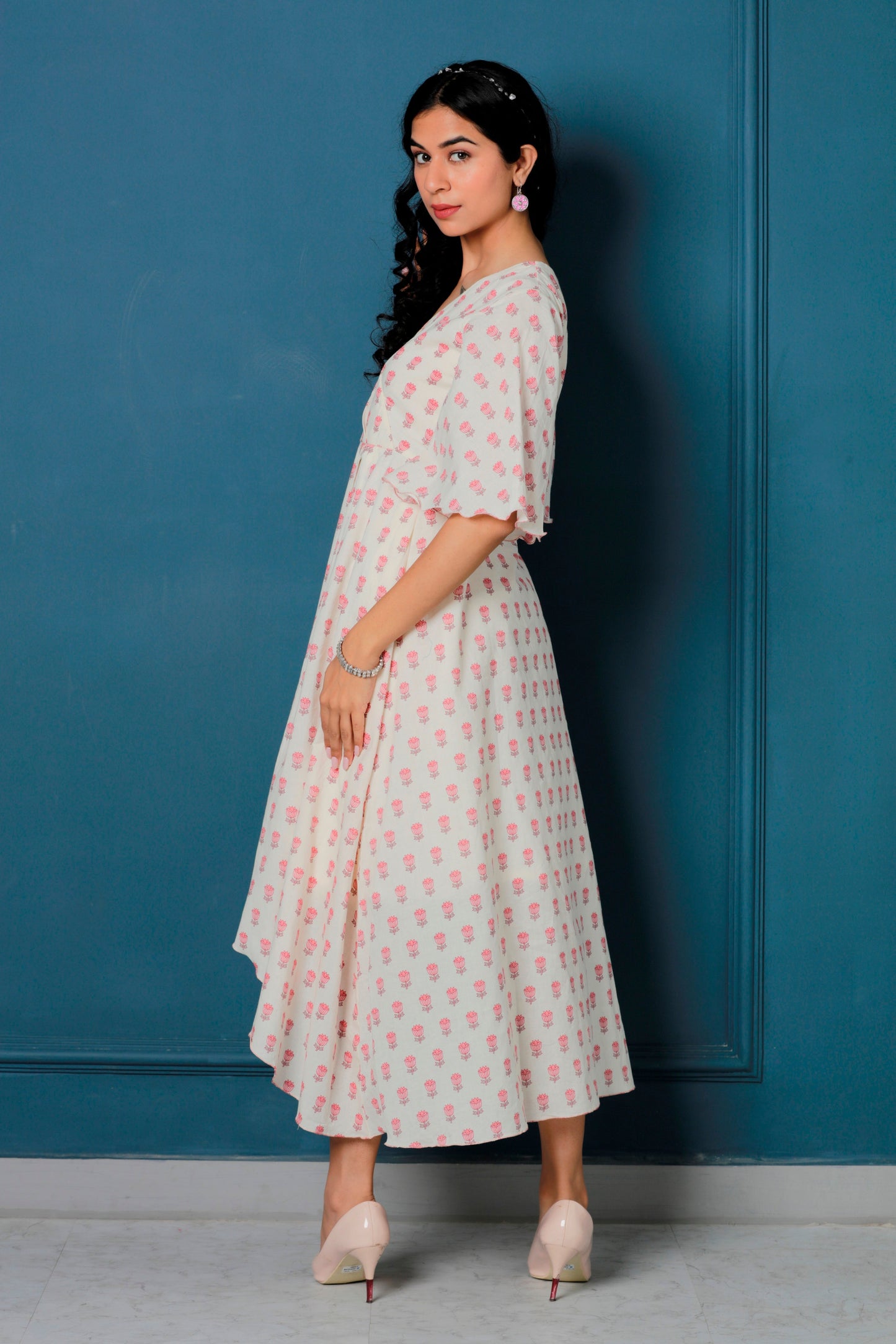 Ara Floral Print Cotton Dress