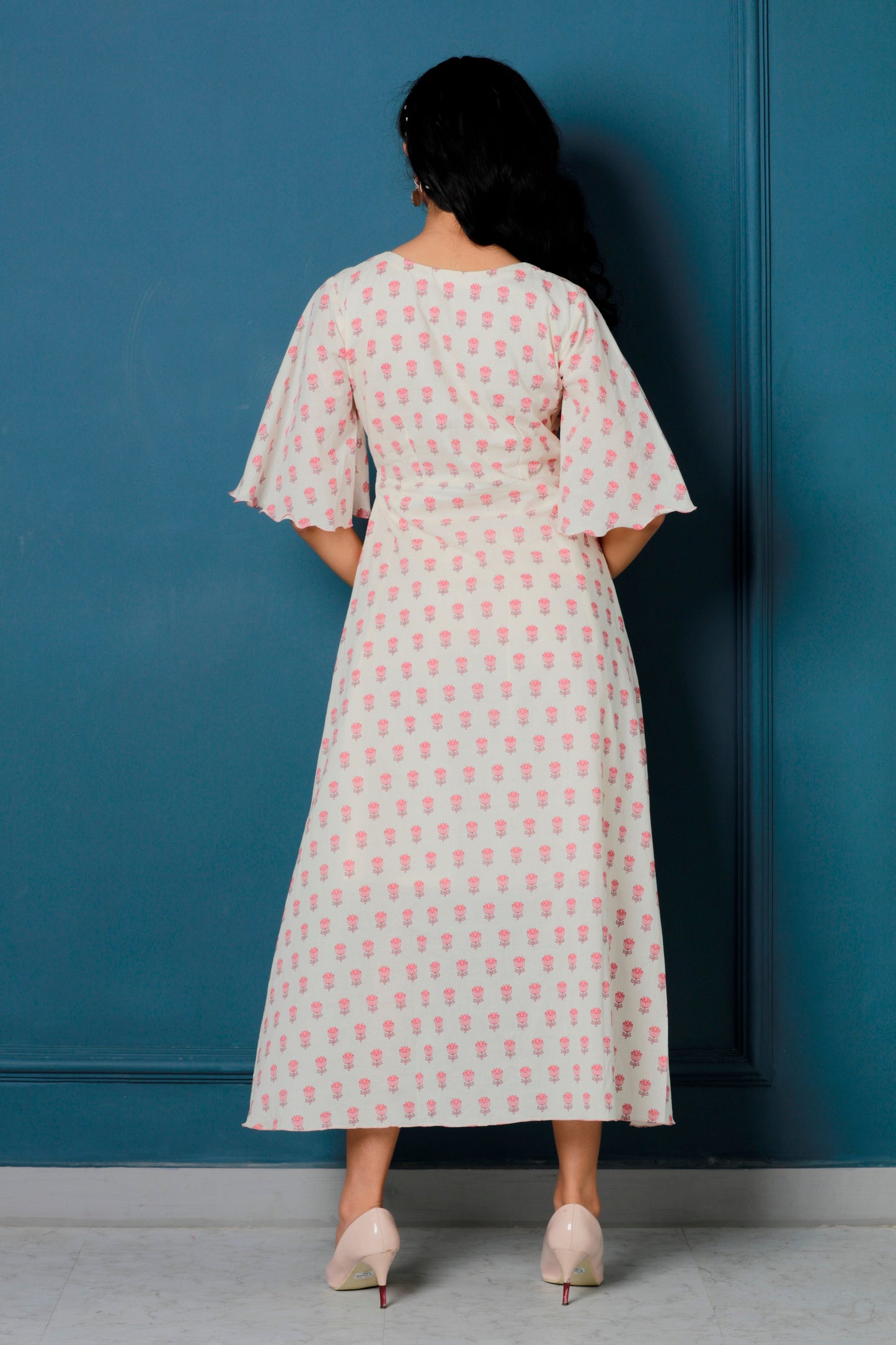 Ara Floral Print Cotton Dress