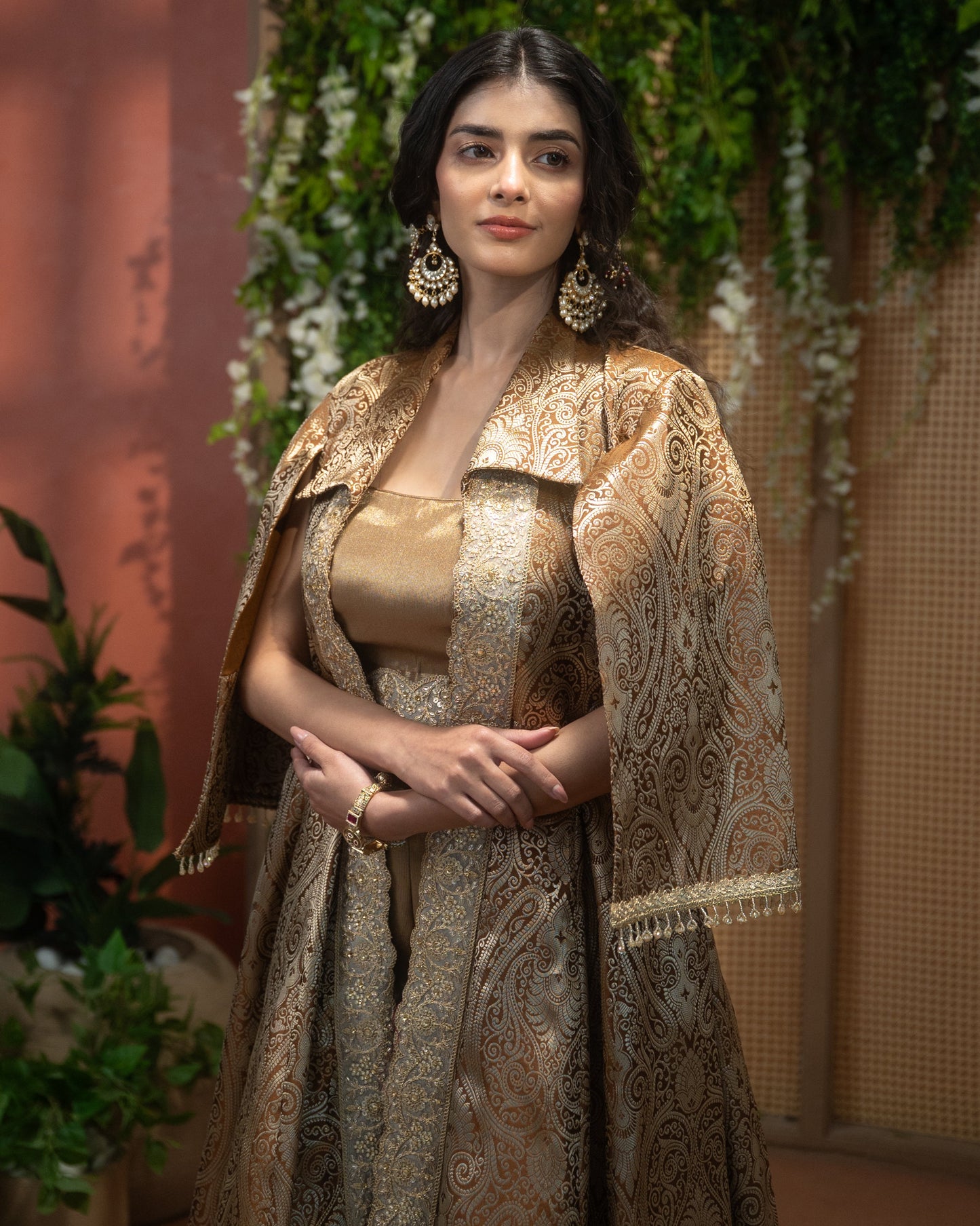 Brocade Indo-Western jacket set