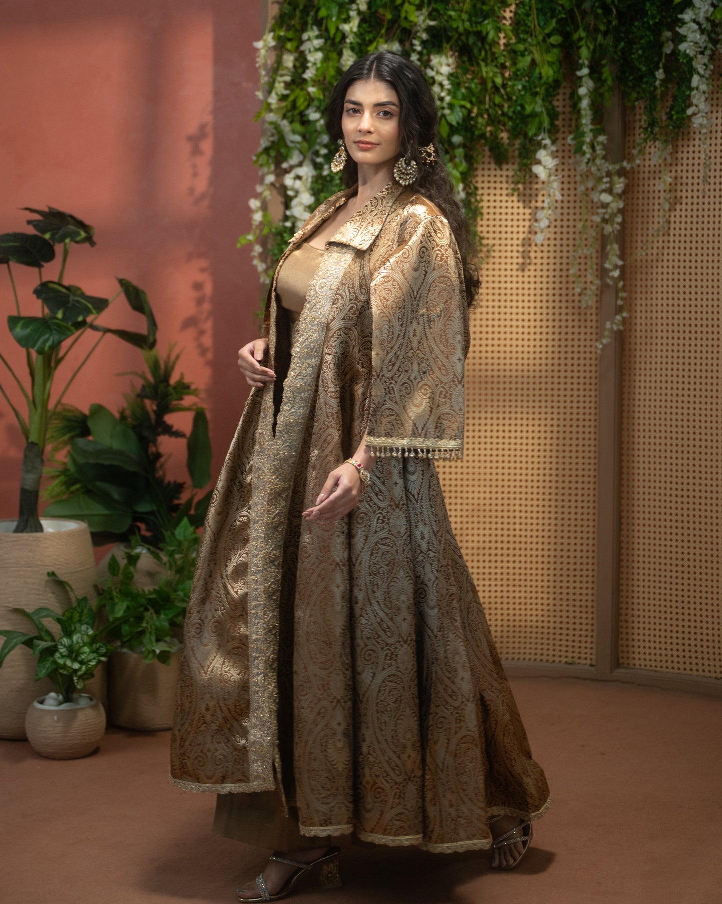 Brocade Indo-Western jacket set
