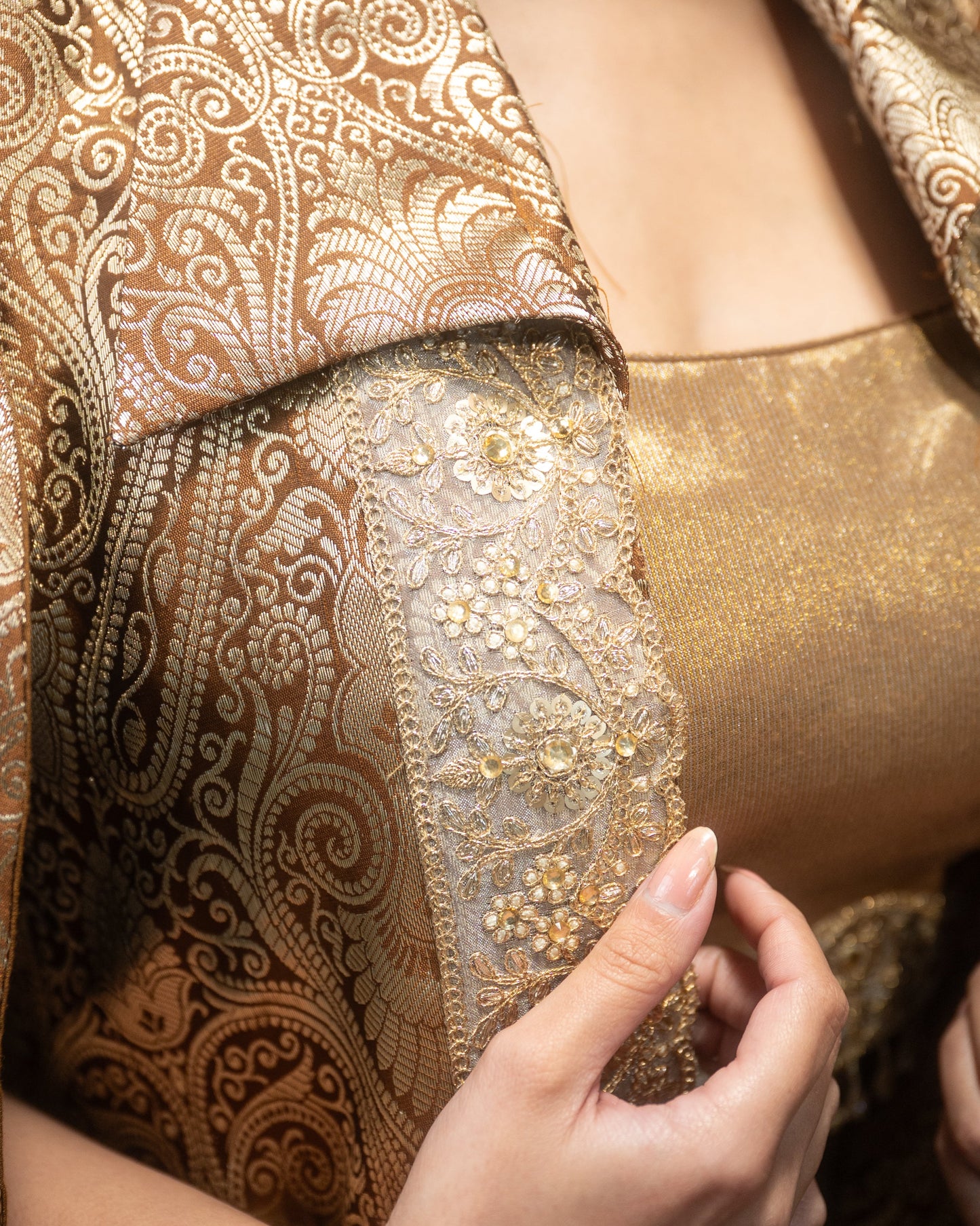 Brocade Indo-Western jacket set