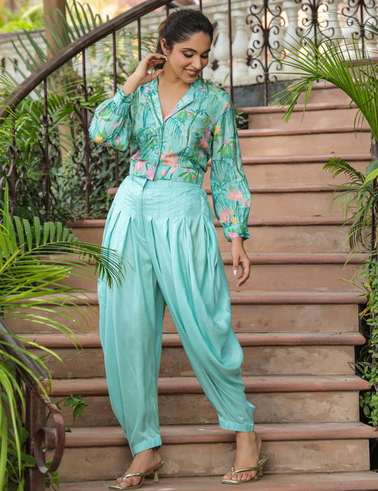 Rama Pure Muslin Floral Printed Co-Ord Set